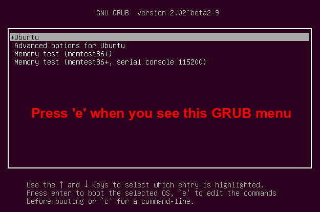 boot to command line ubuntu